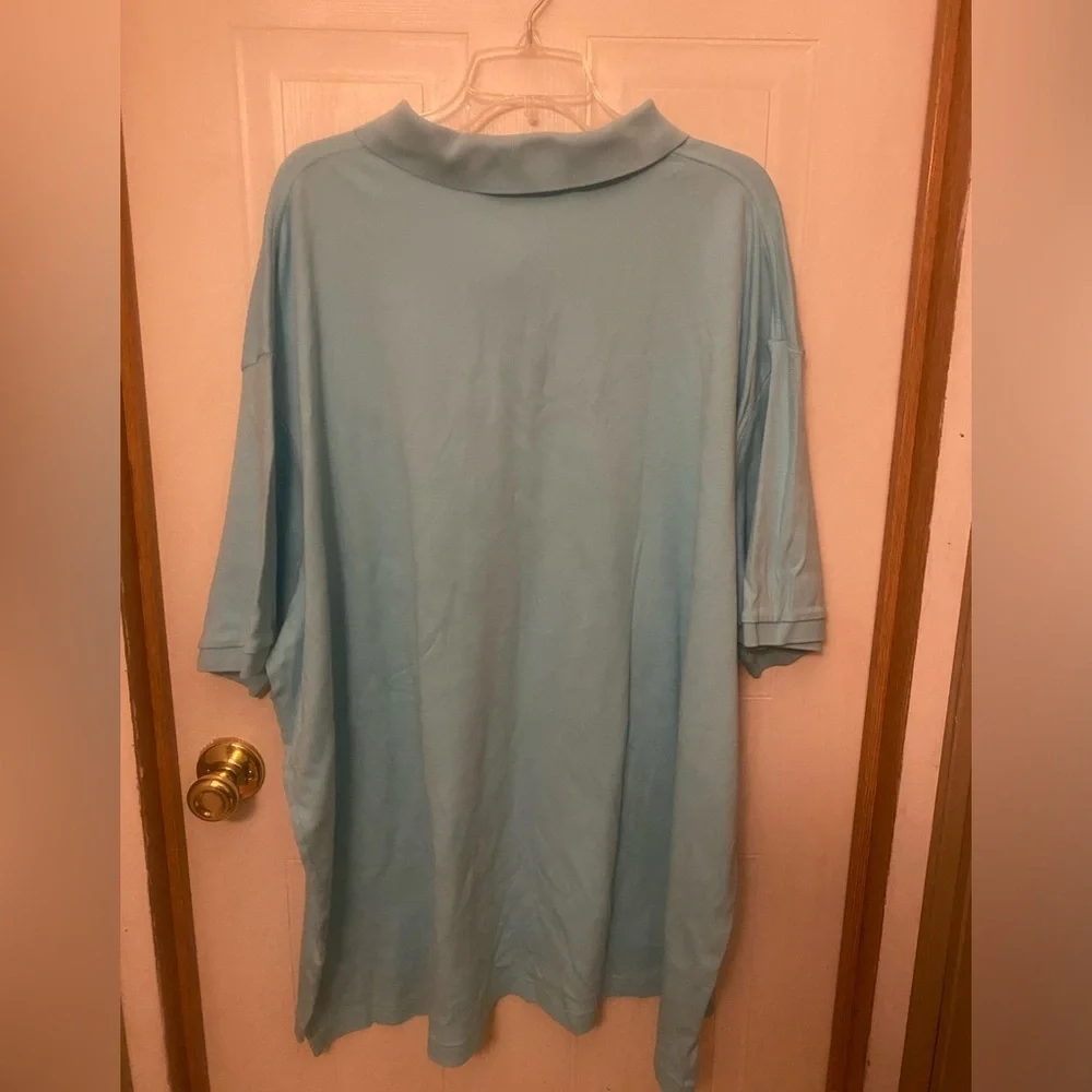 Ralph Lauren Polo Shirt in Pale Blue with Orange Pony